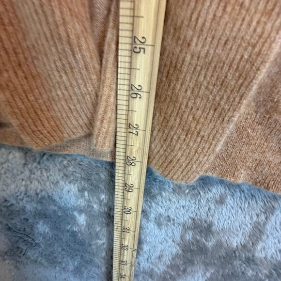 Rachel Zoe Camel Brown Cashmere Open Cardigan Sweater Longline PXS XS Petite - Picture 10 of 10